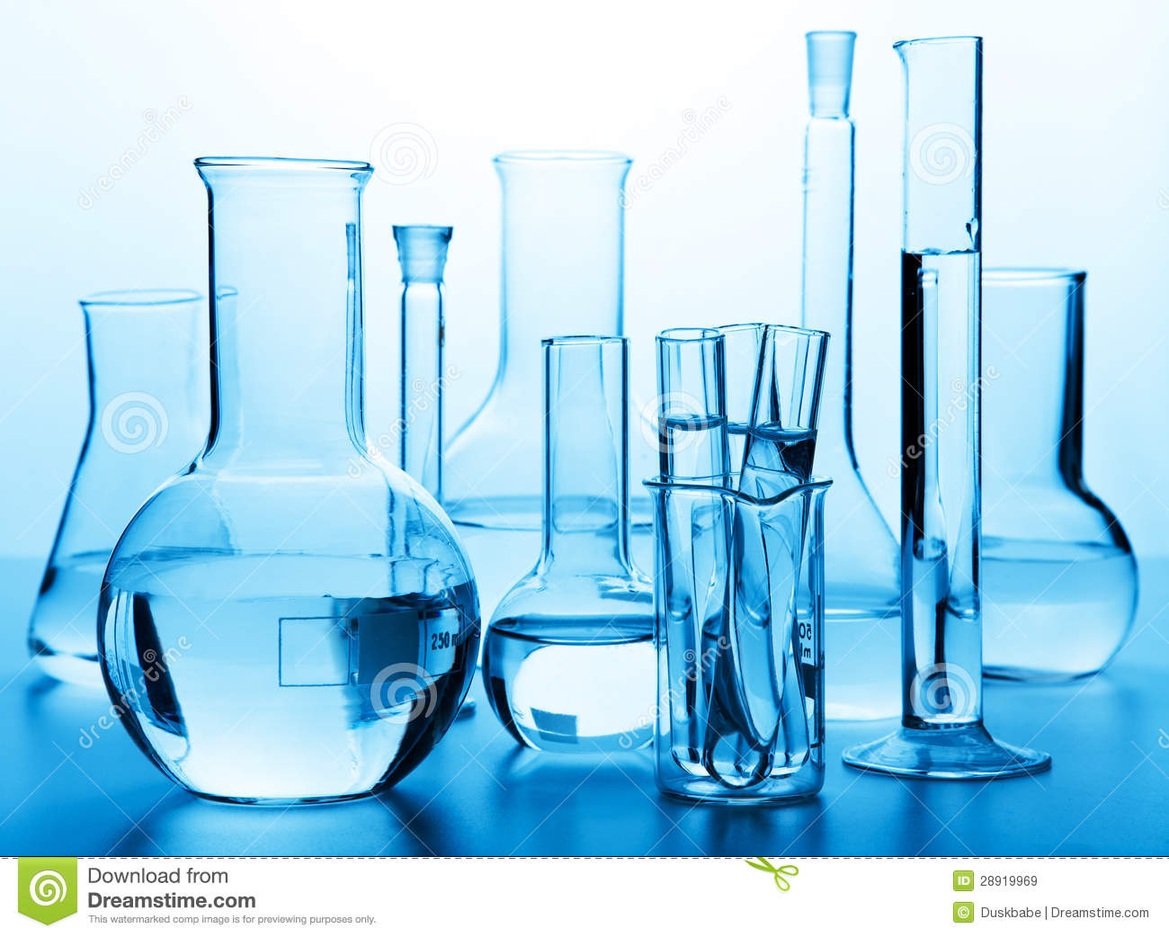 blue chemical-laboratory-glassware 