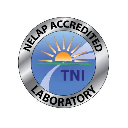 TNI accredited environmental laboratory Logo with sun ray