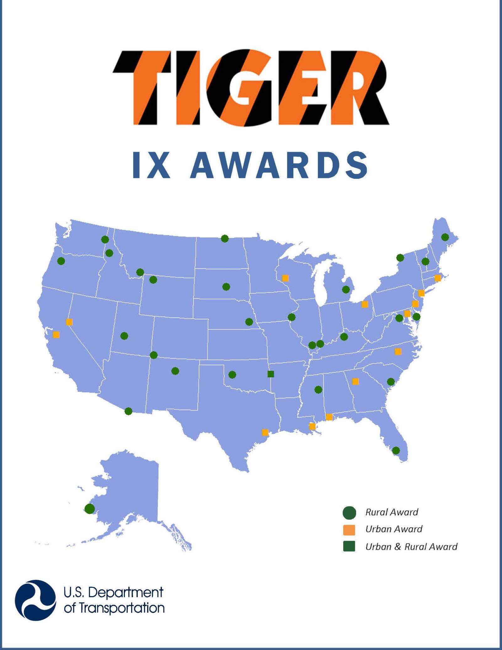 tiger 2017 award map