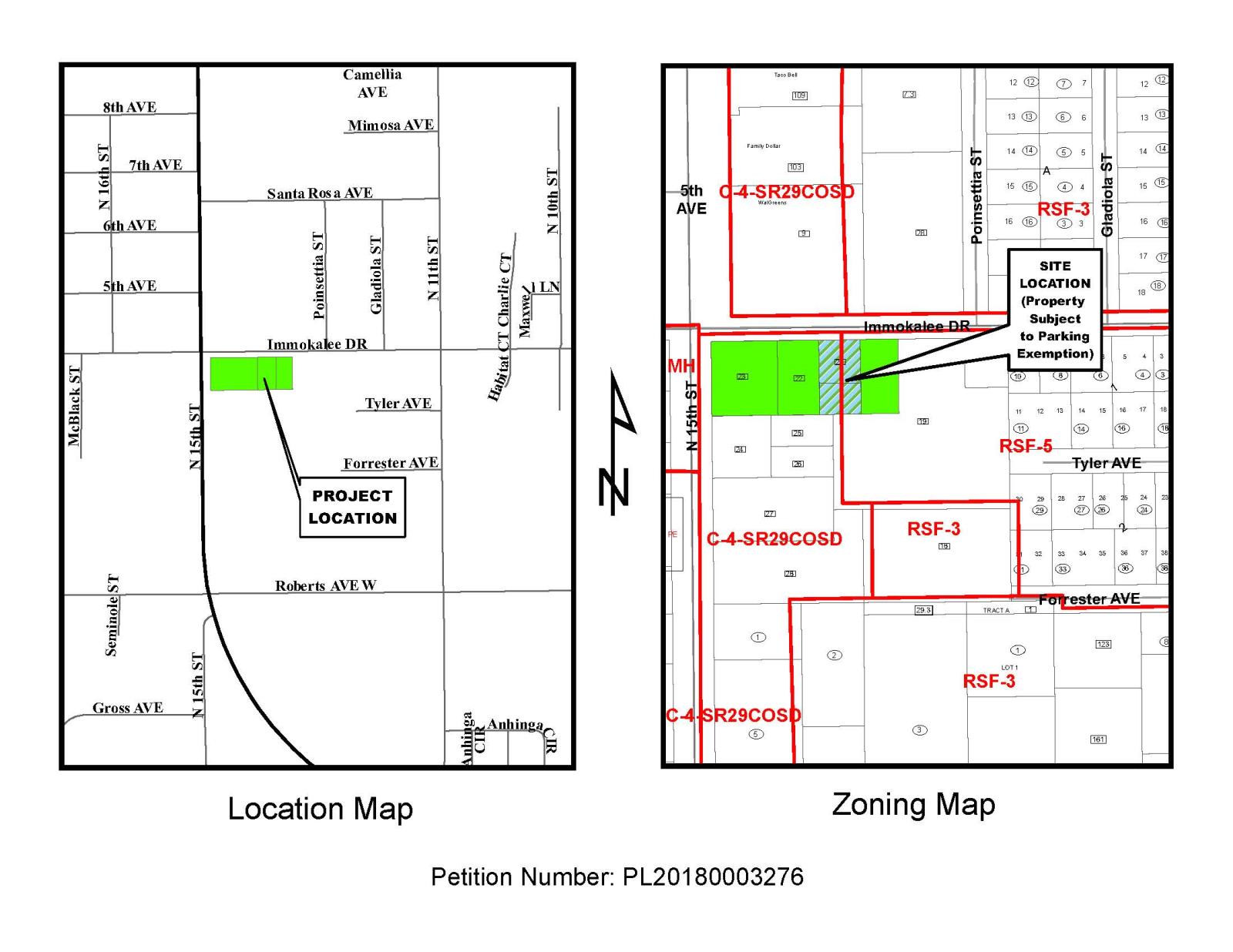 Immokalee McDonalds Parking Lot Site Location Map