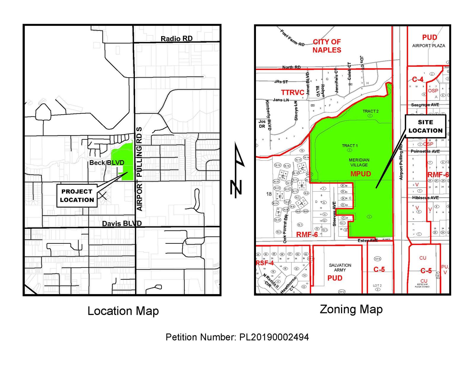 Meridian Village Site Location Map