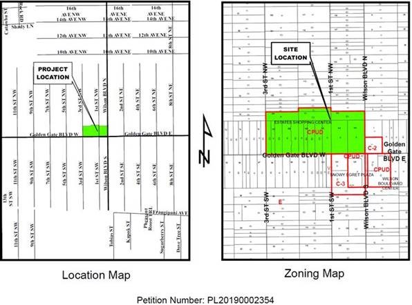 Estates Shopping Center Site Location Map