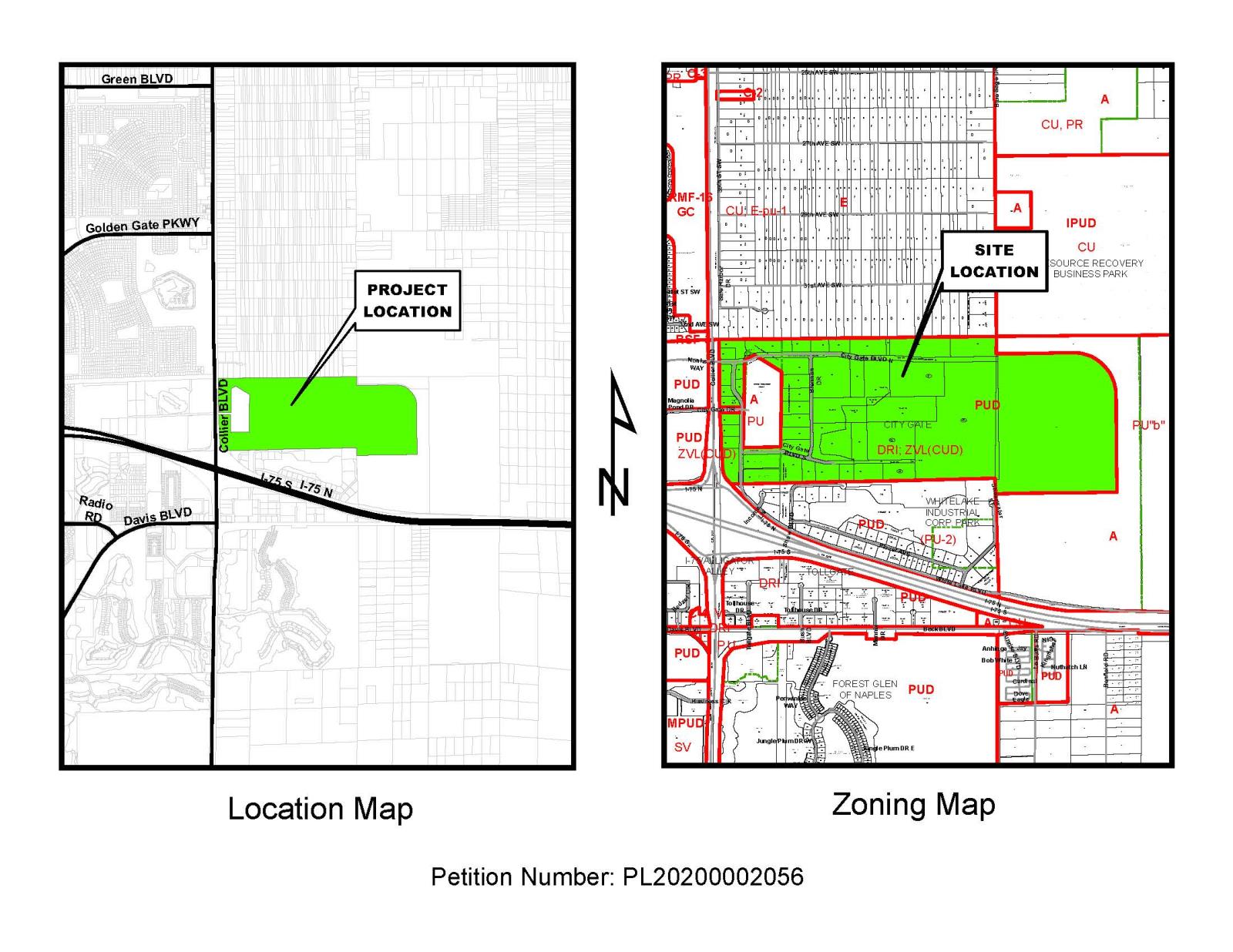 City Gate DOA and City Gate PUDA Site Location Map