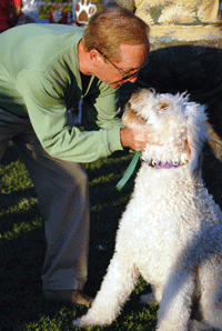 picture of guy and his dog