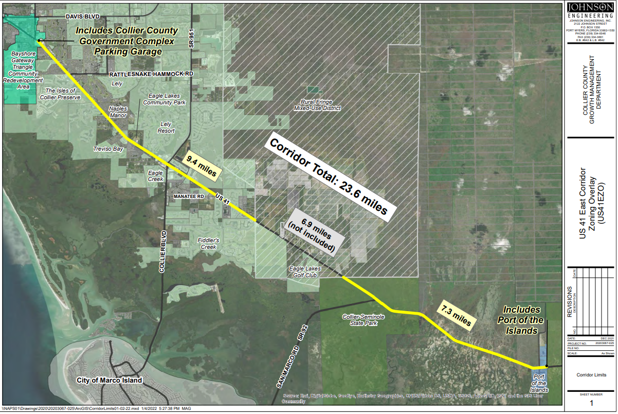 US 41 East Corridor Overly Project Boundaries PIC