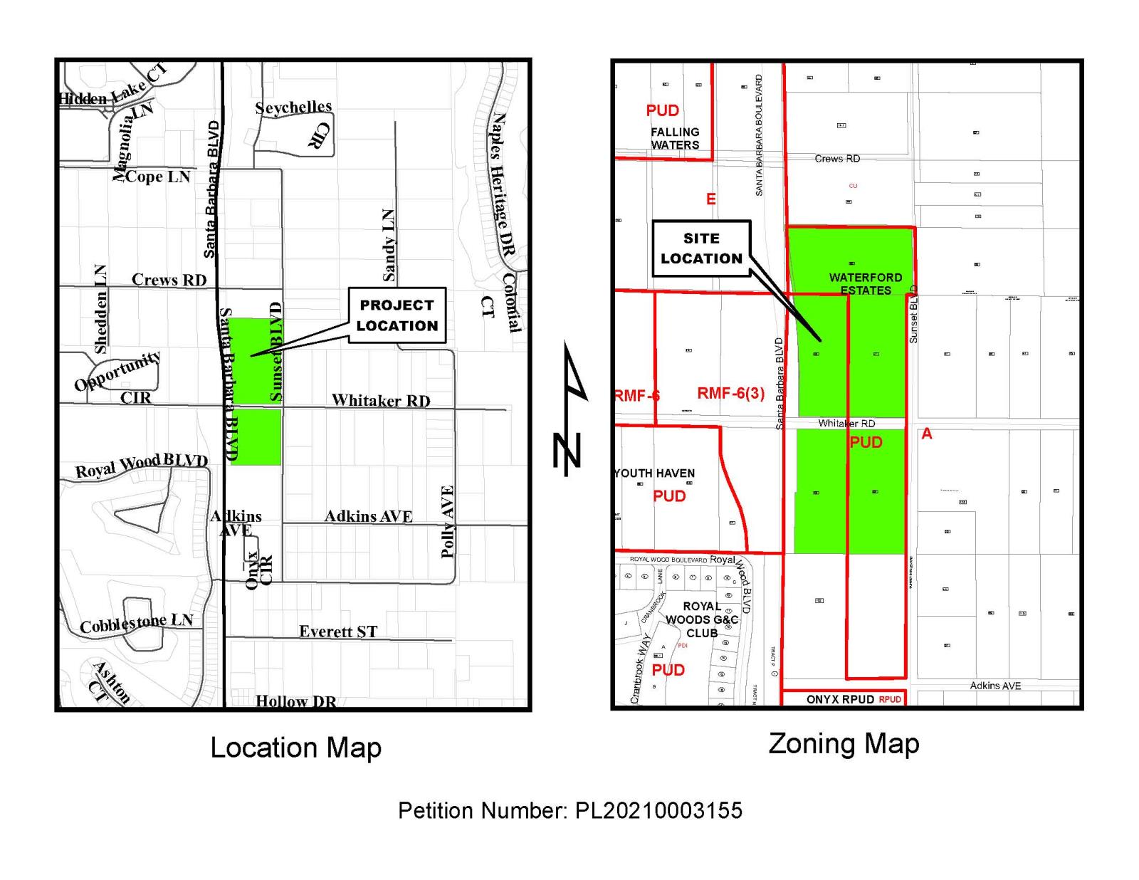 Santa Barb and Whitaker Site Location Map