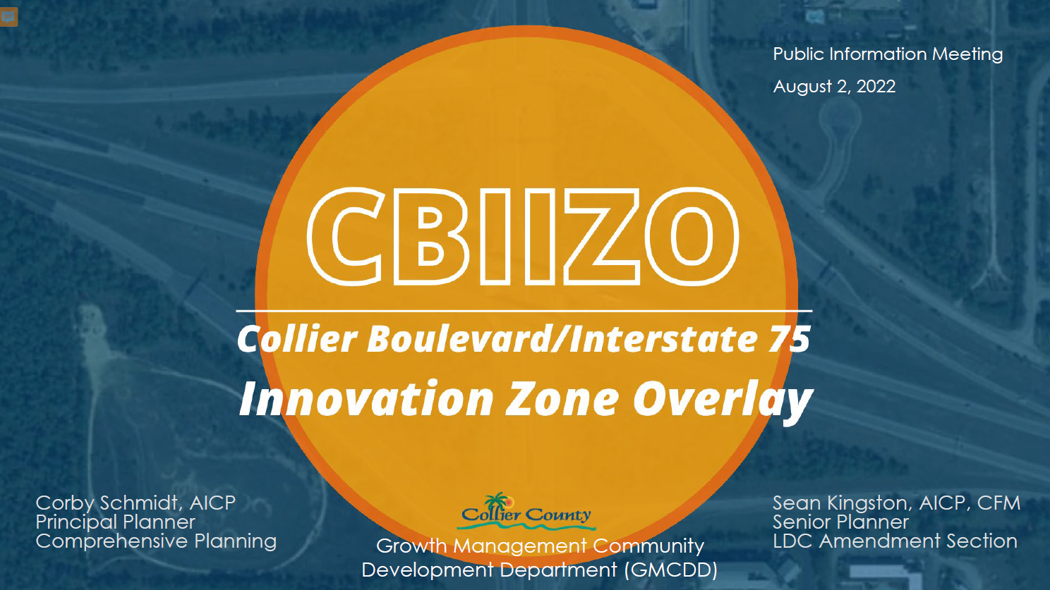 Collier Boulevard-Interstate 75 Innovation Zone Overlay (CBIIZO) PowerPoint Presentation IMAGE