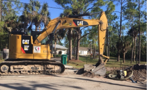 Construction bulldozer