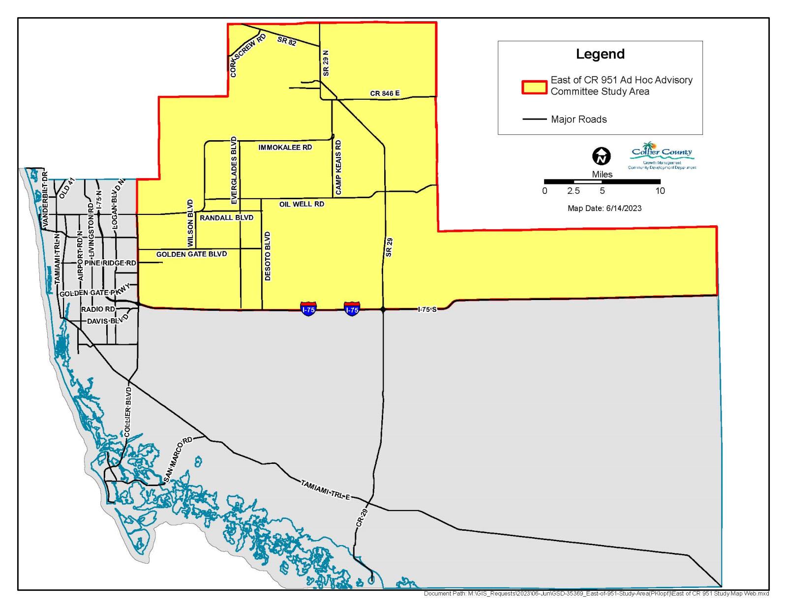 East of CR 951 Study Map Web