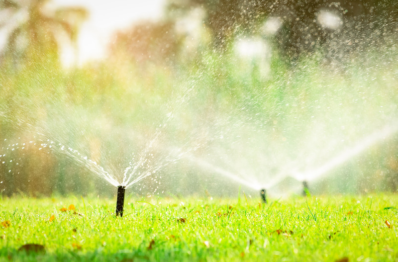 sprinkler in winter