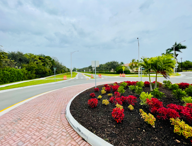 roundabout with landscape